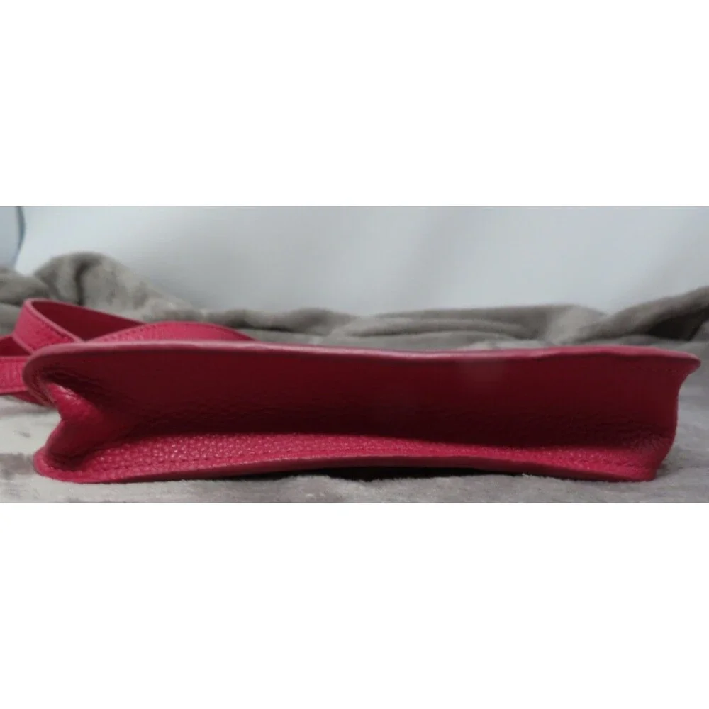 BTB Los Angeles Hot Pink Rocker Biker Styling Leather Gold Studded Crossbody Bag - Picture 10 of 16